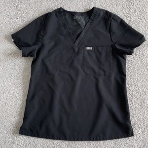 Figs Black Catarina Scrub Top Size Medium